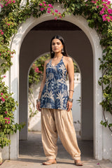 Meadow Blue Halter Cotton Top