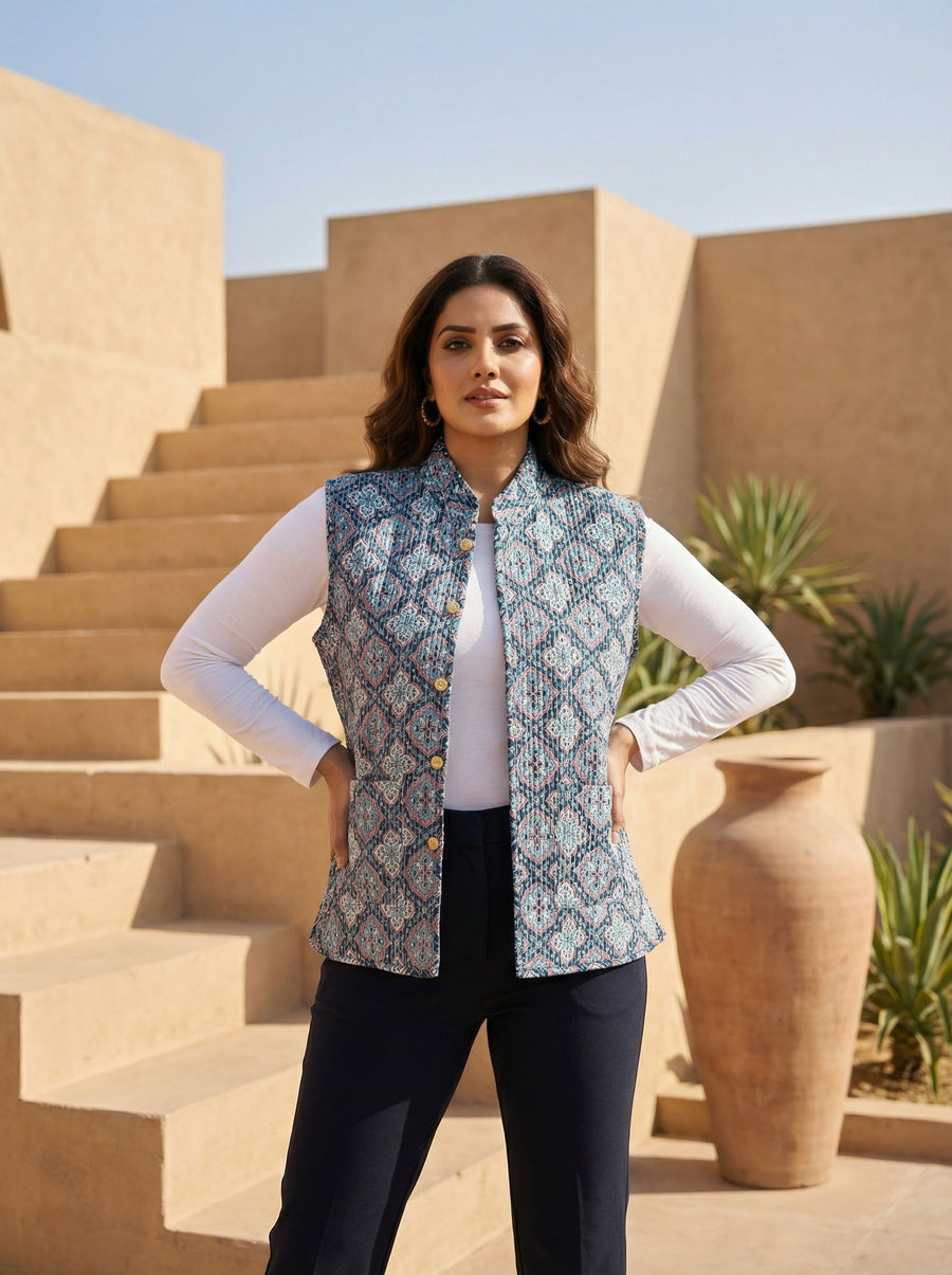 Bluecurrents Cotton Reversible Quilted Jacket — image 9
