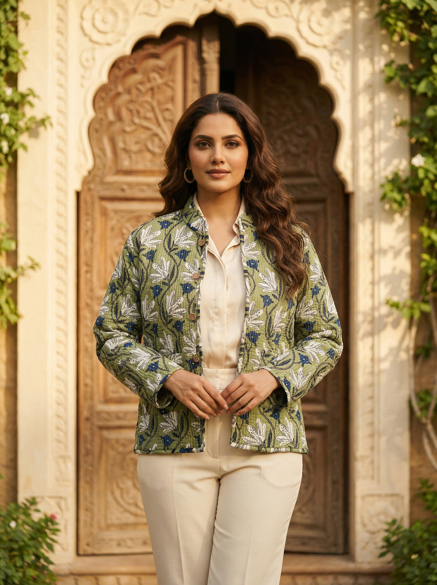 Fernway Cotton Reversible Quilted Jacket — image 9