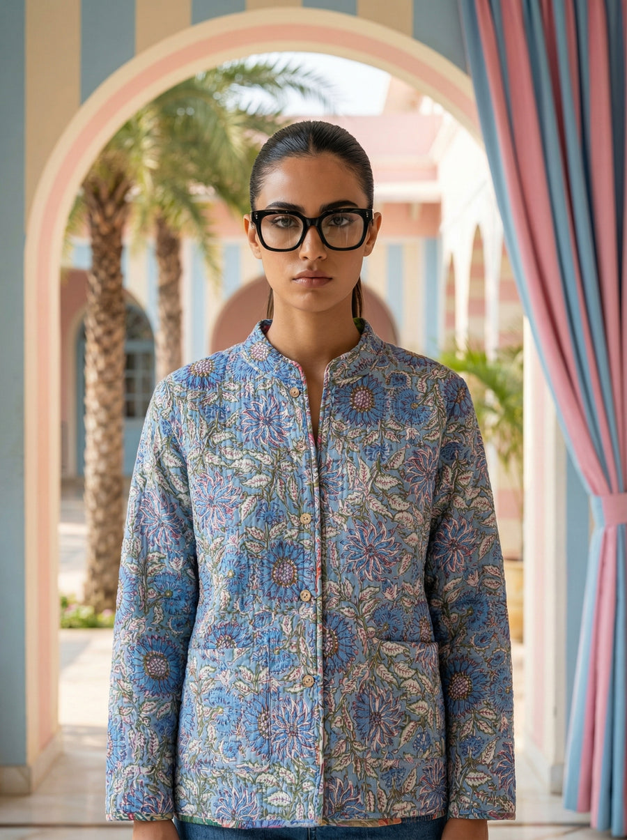 Oceantrace Cotton Reversible Quilted Jacket — image 2