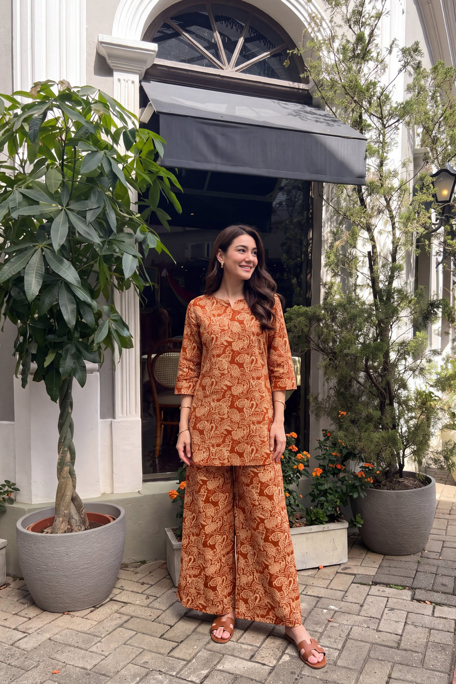 Terracotta Paisley Cotton Co-ord Set — image 6