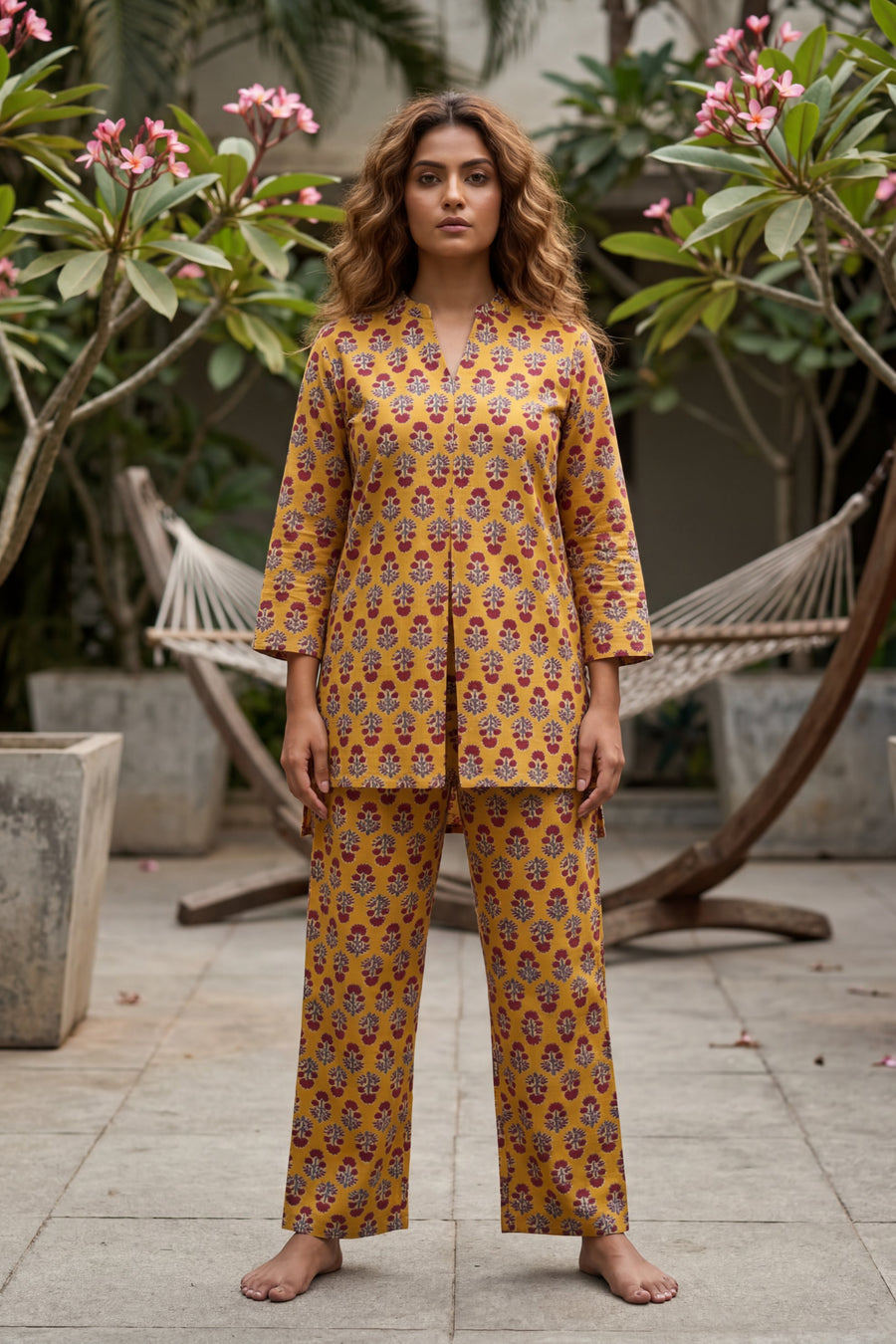 Regal Garden Mustard Cotton Co-ord Set — image 8