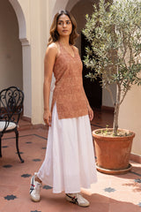 Mulberry Velvet Halter Cotton Top