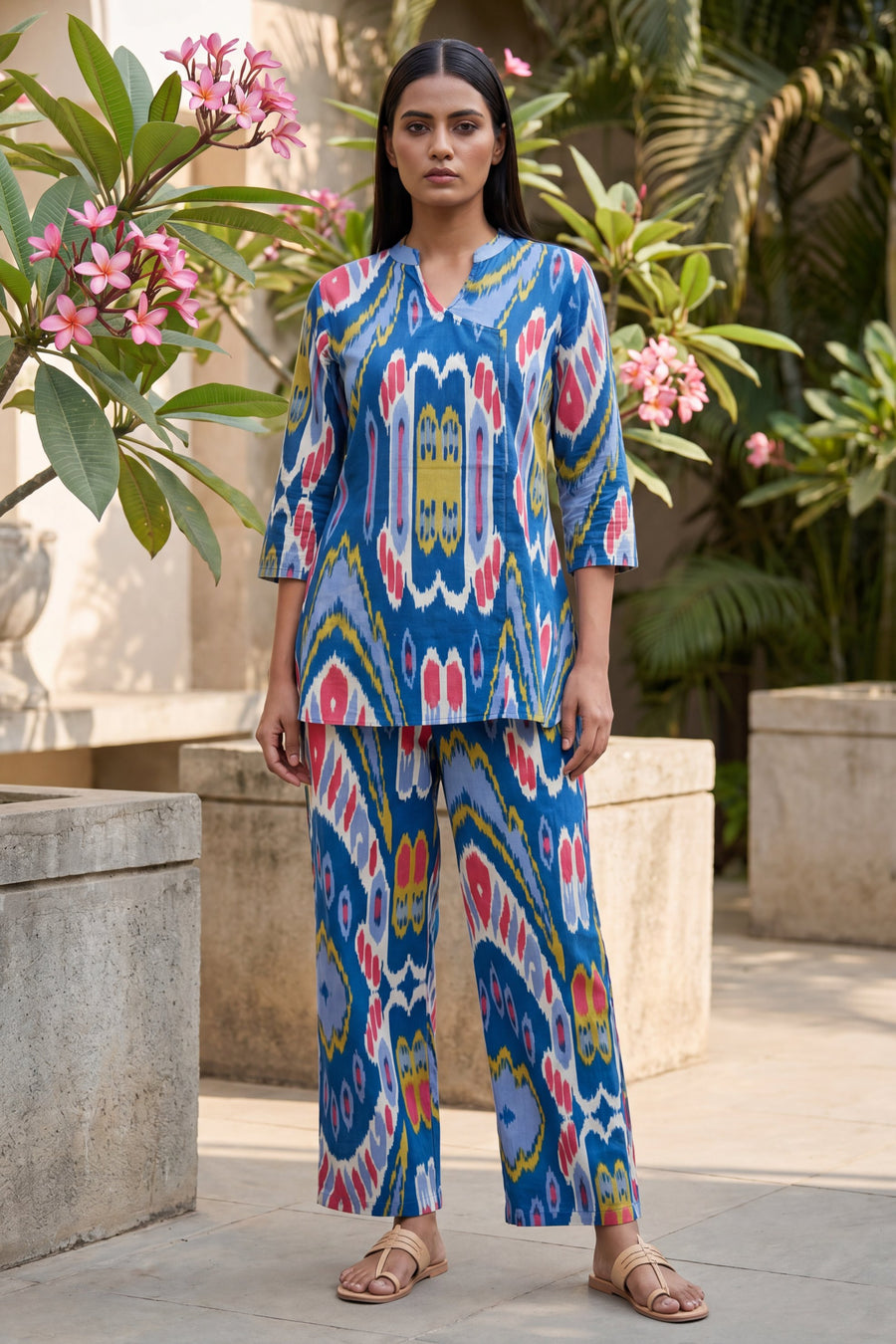 Abstract Whisper Cobalt Ikat Co-ord Set — image 12