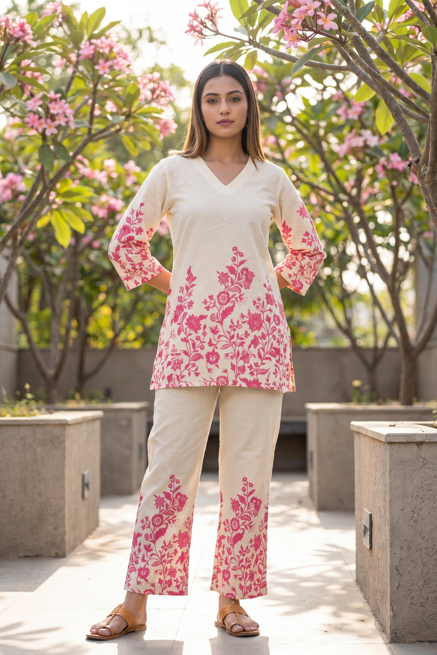 Slate Birch Hollow Geometric Cotton Co-ord Set — image 12