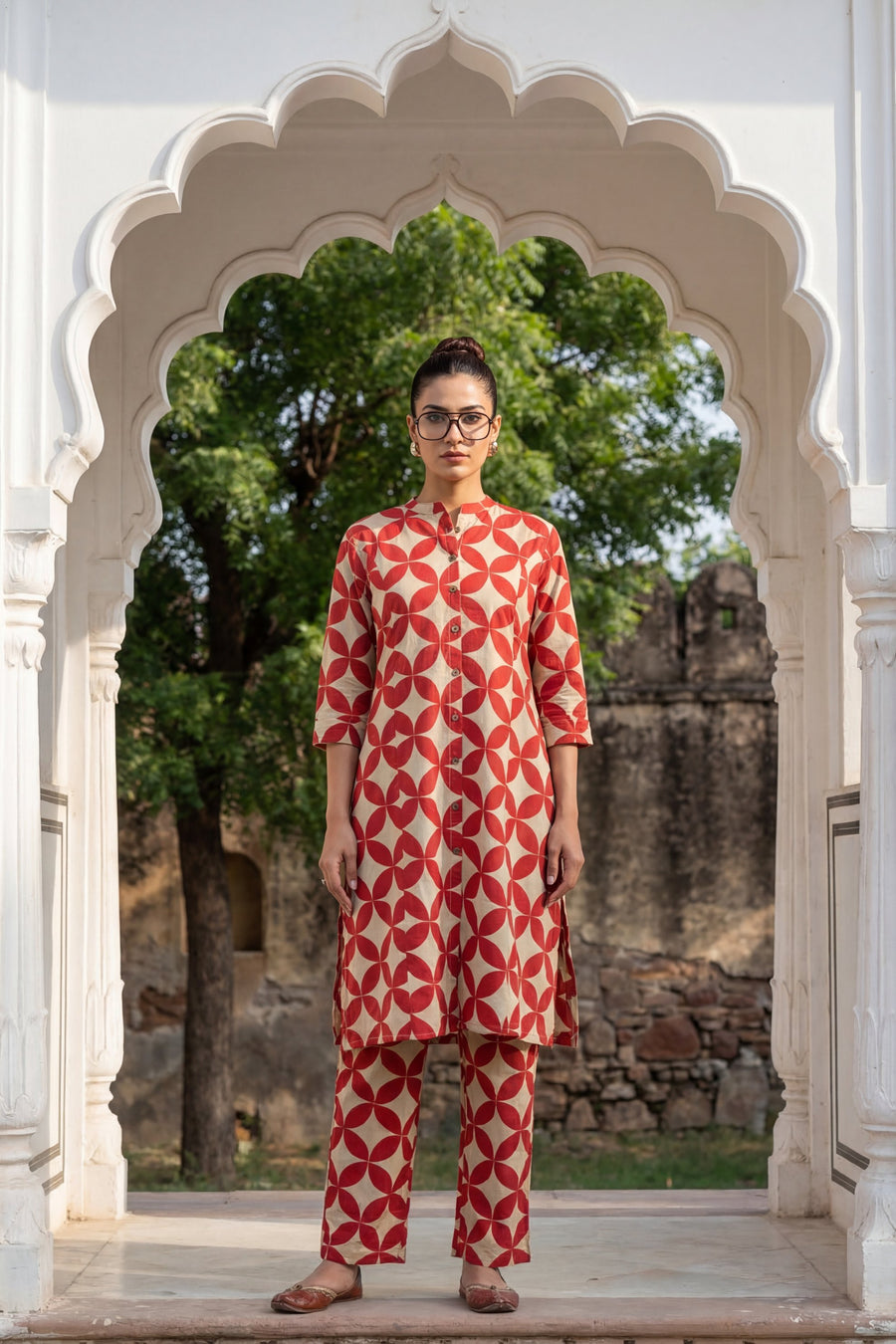 Brick Pinwheel Graphic Cotton Co-ord Set — image 9