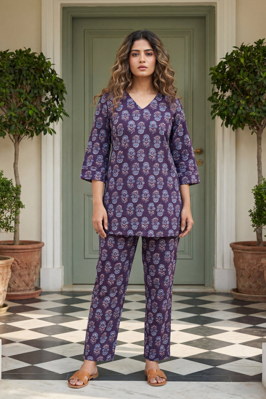 Lavender Palace Heritage Cotton Co-ord Set — image 11