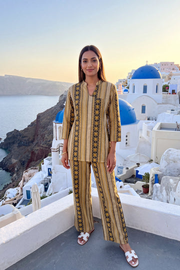 Golden Dune Angrakha Cotton Co-ord Set