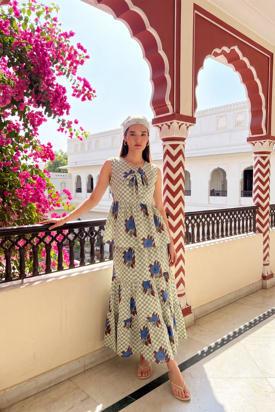 Sage Tiered Cotton Skirt Set — image 10