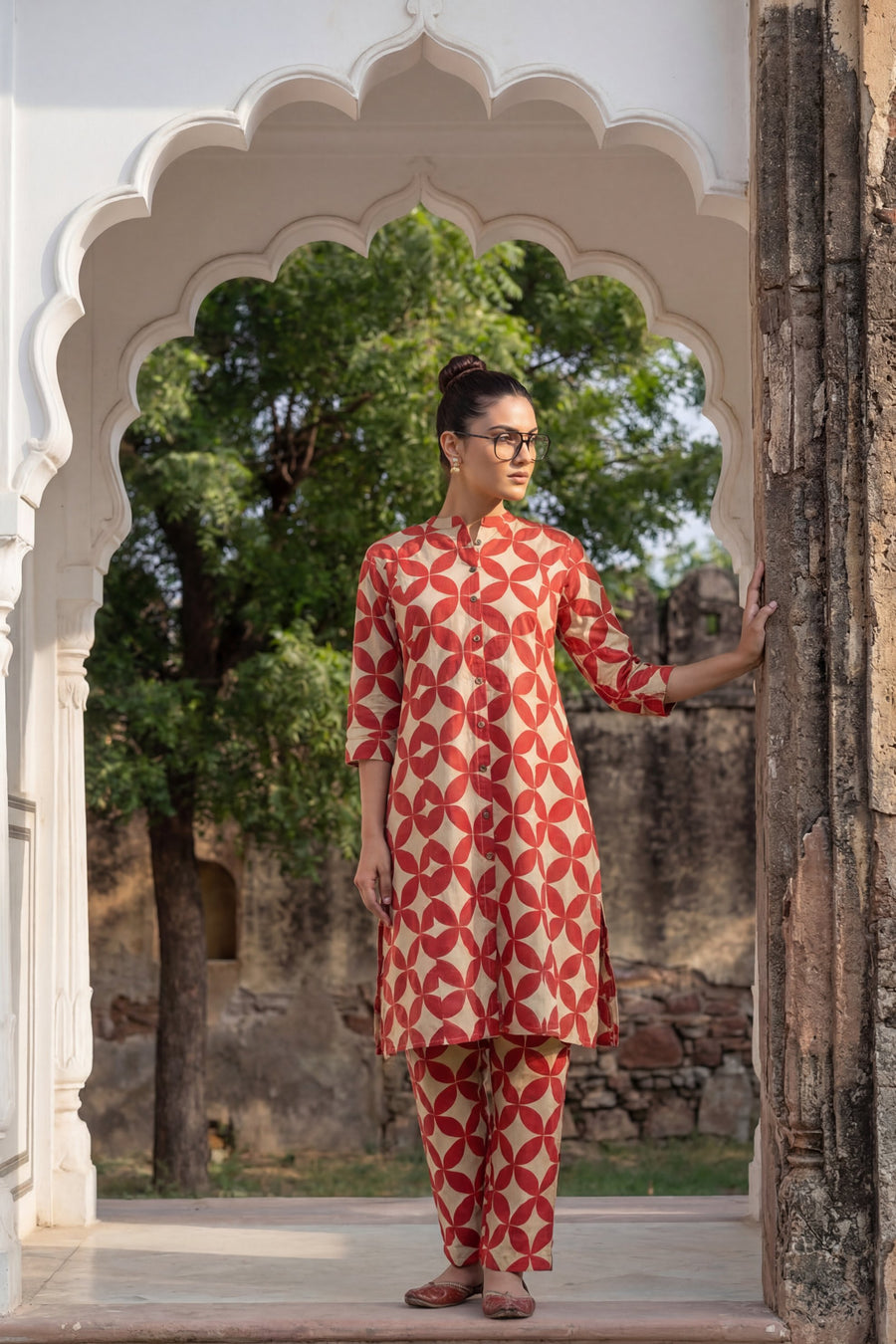 Brick Pinwheel Graphic Cotton Co-ord Set — image 8