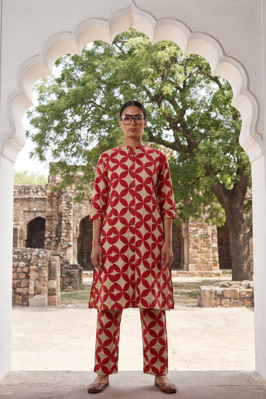 Brick Pinwheel Graphic Cotton Co-ord Set — image 6