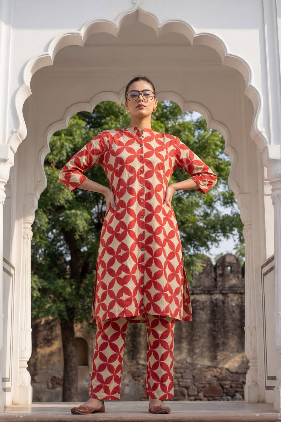 Brick Pinwheel Graphic Cotton Co-ord Set — image 11