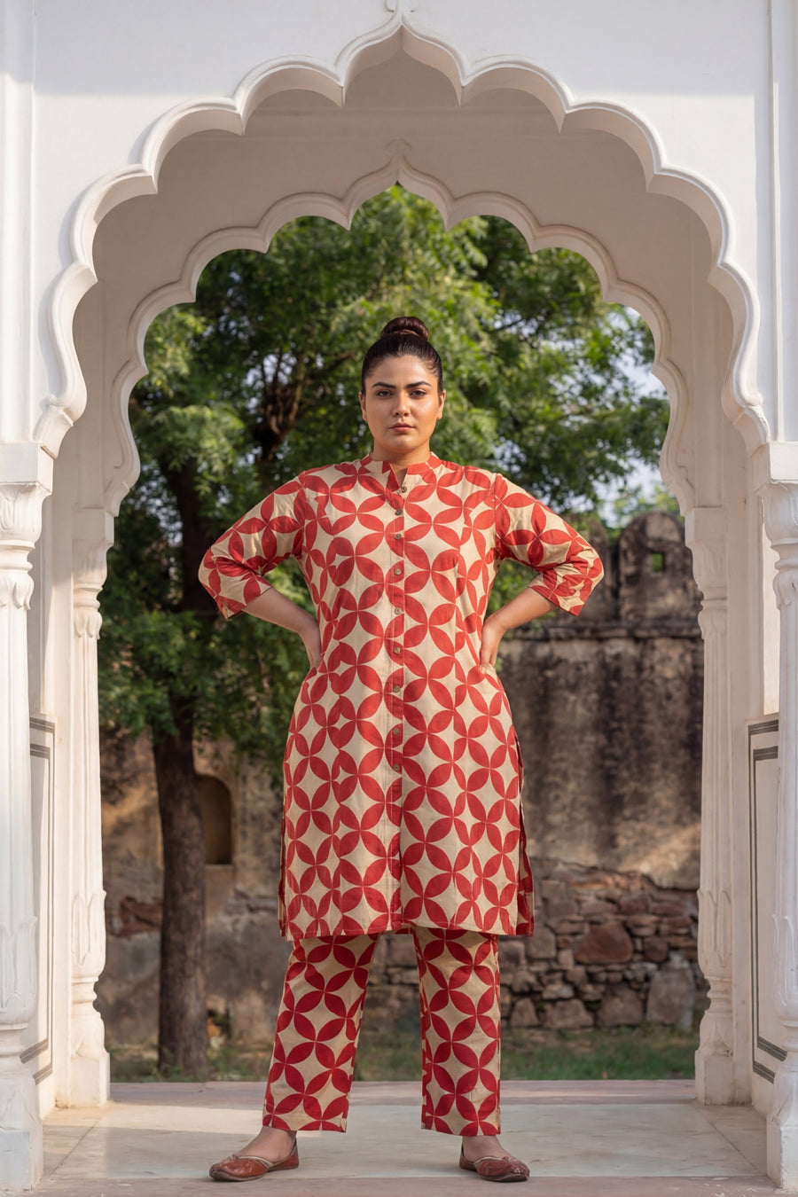 Brick Pinwheel Graphic Cotton Co-ord Set — image 7