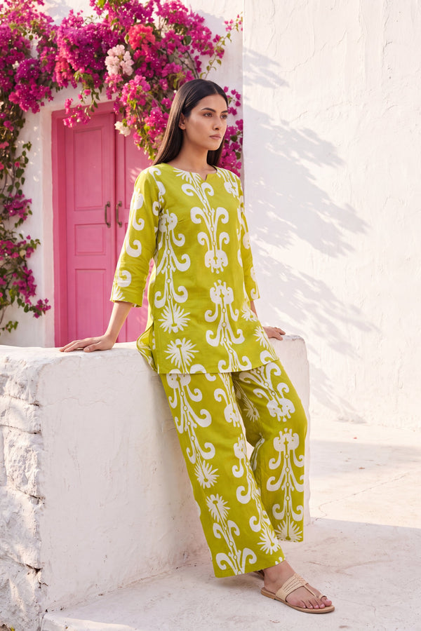 Spruce Glade Green Cotton Co-ord Set