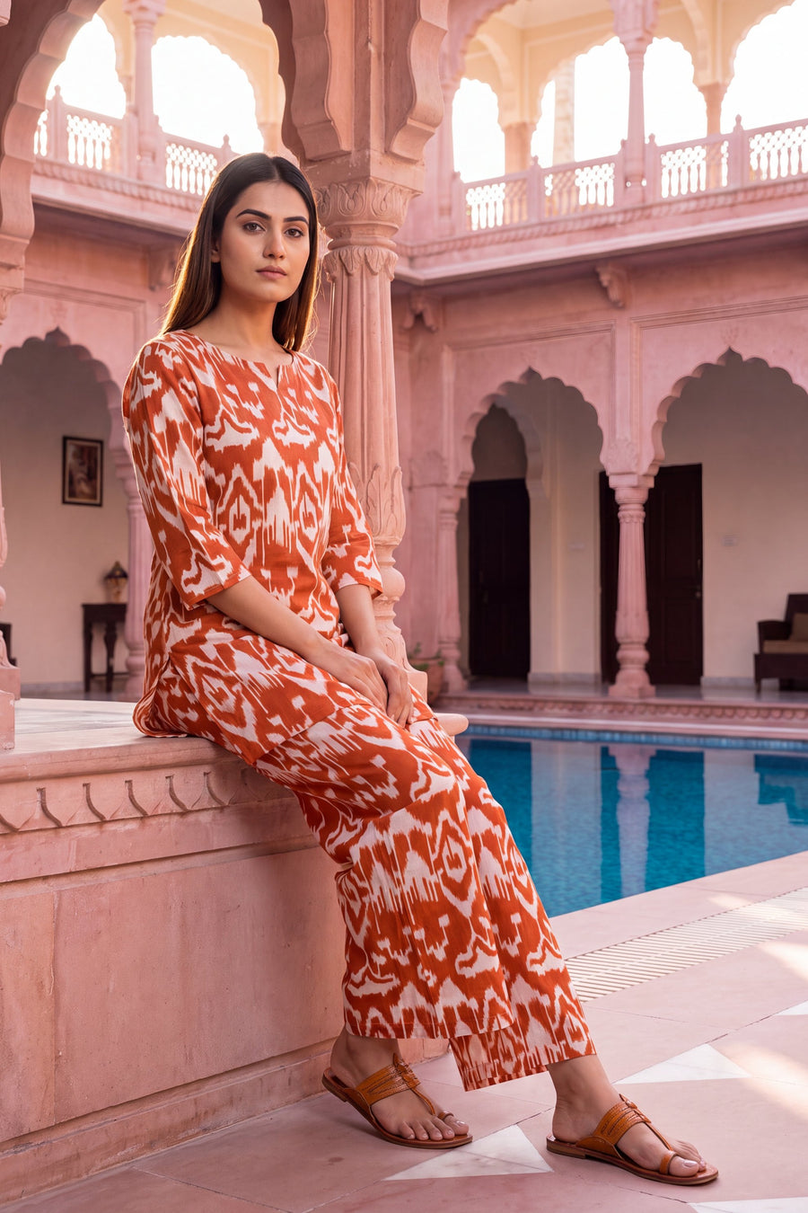 Copper Pumpkin Cotton Co-ord Set — image 2