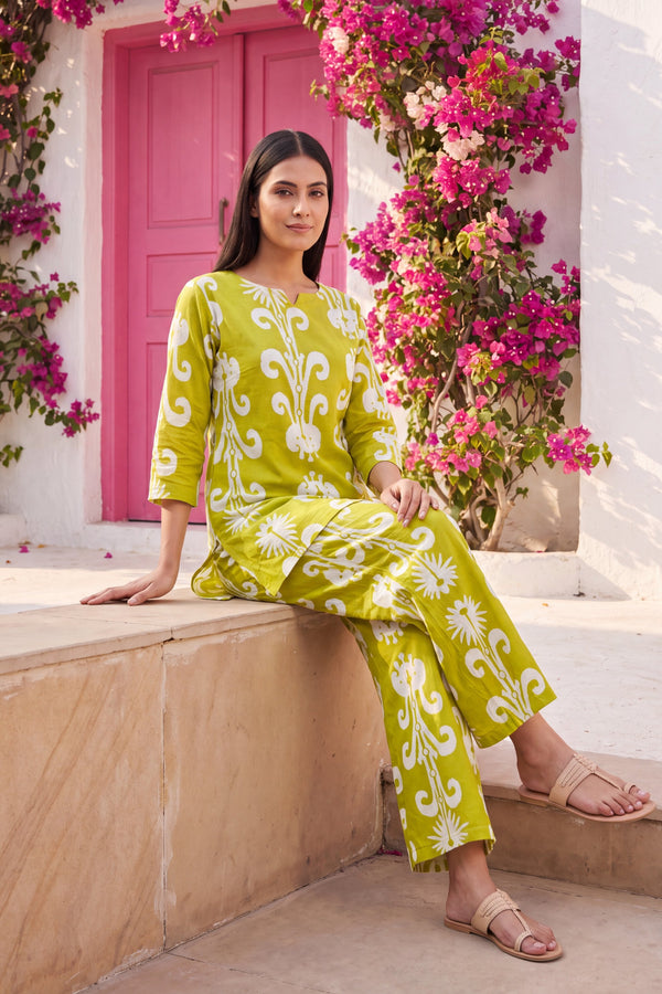 Spruce Glade Green Cotton Co-ord Set
