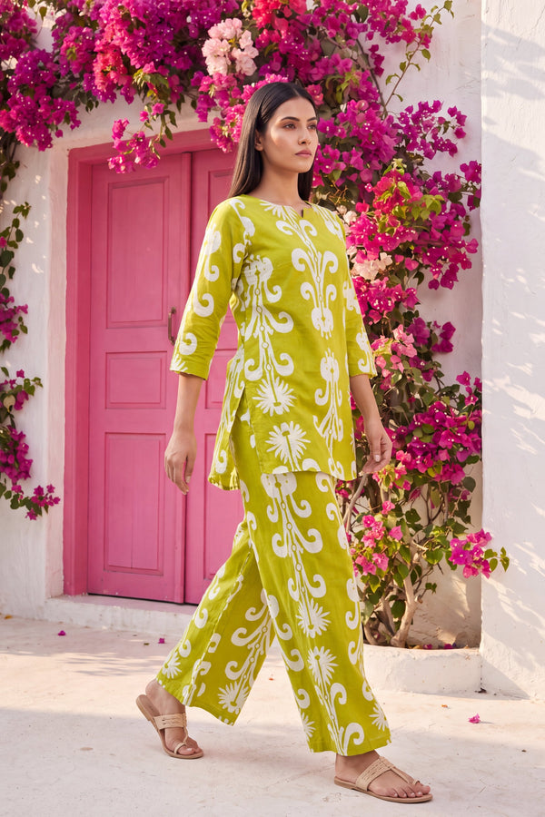 Spruce Glade Green Cotton Co-ord Set