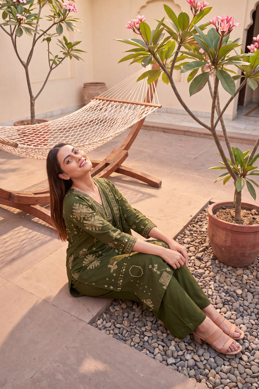 Tundra Sage Cotton Dupatta Set — image 6