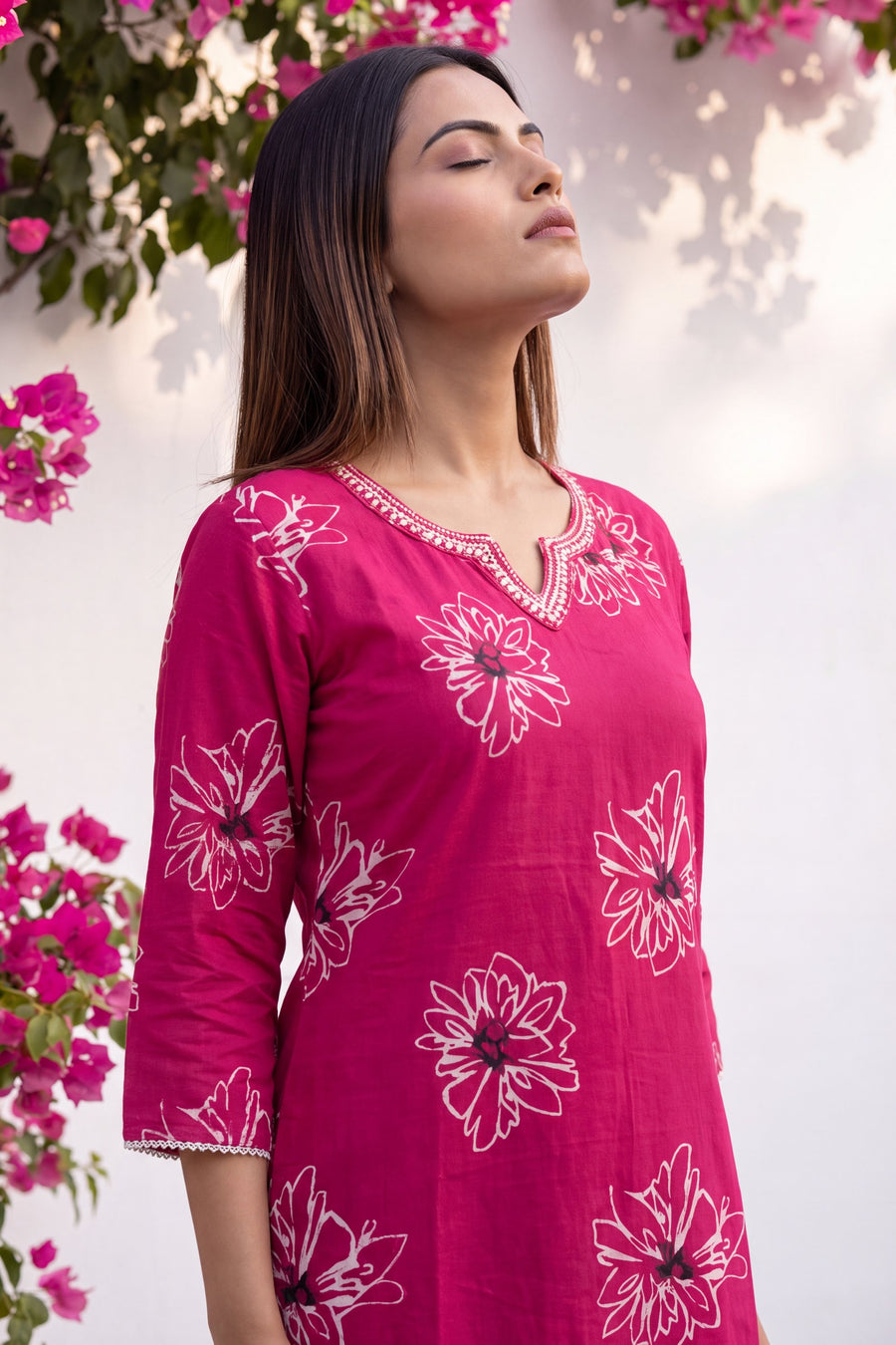 Fawn Rose Cotton Dupatta Set — image 12