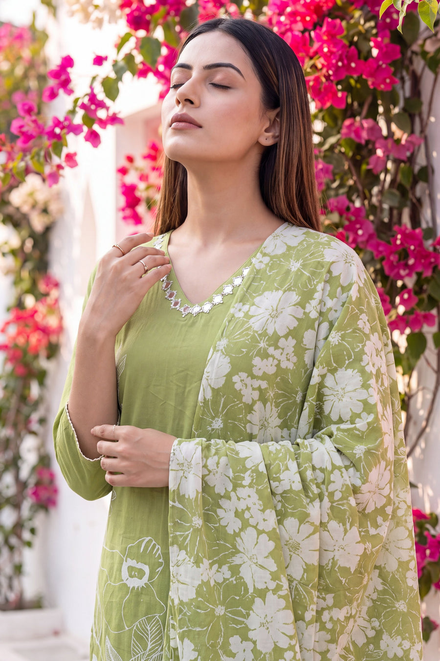 Veranda Fern Cotton Dupatta Set — image 9