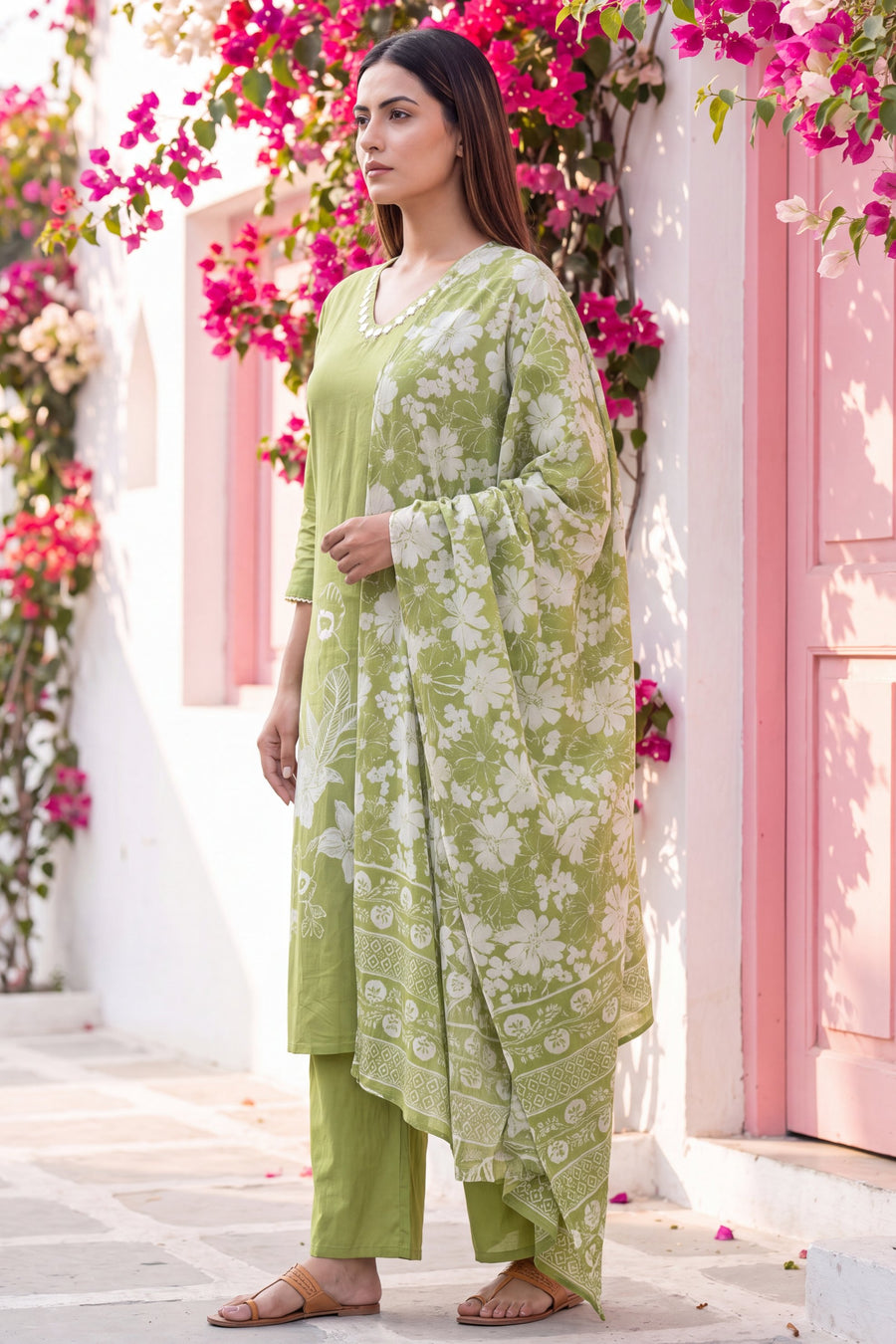 Veranda Fern Cotton Dupatta Set — image 10