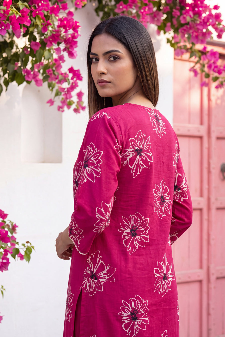 Fawn Rose Cotton Dupatta Set — image 14