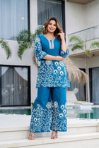 Blue Drift Cotton Flex Co-ord Set