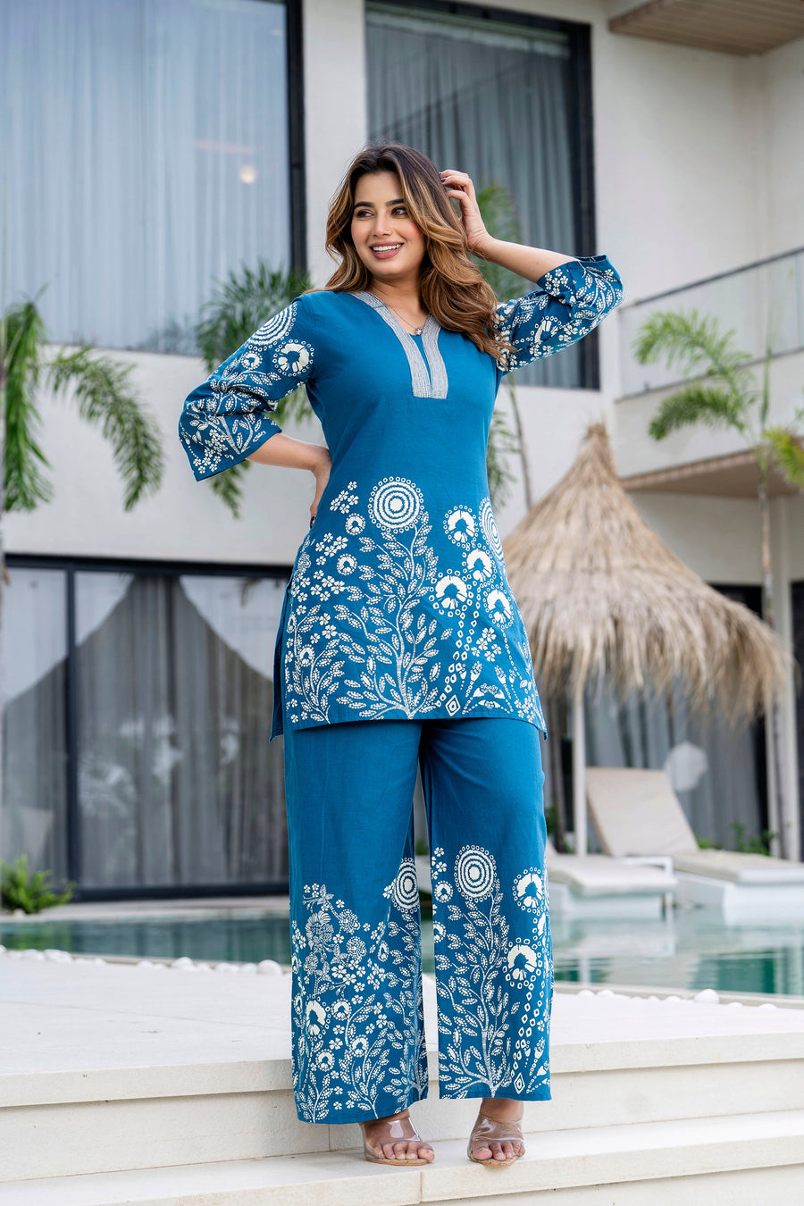 Blue Drift Cotton Flex Co-ord Set — image 4