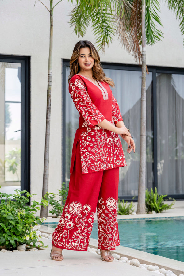Merlot Motion Cotton Flex Co-ord Set