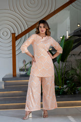 Saffron Sketch Cotton Co-ord Set