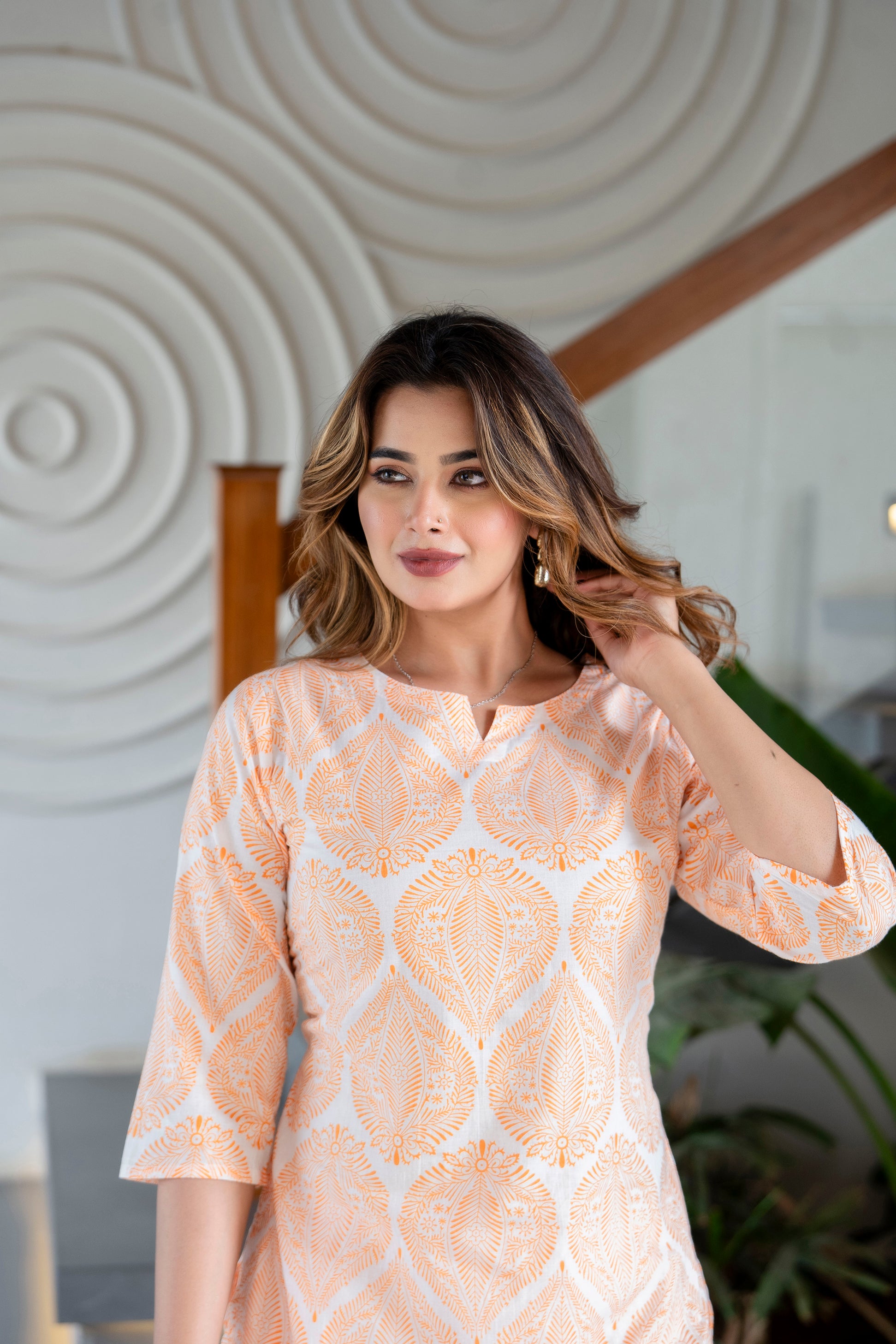 Saffron Sketch Cotton Co-ord Set