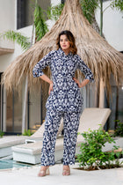 Blue Mirage Abstract Cotton Co-ord Set