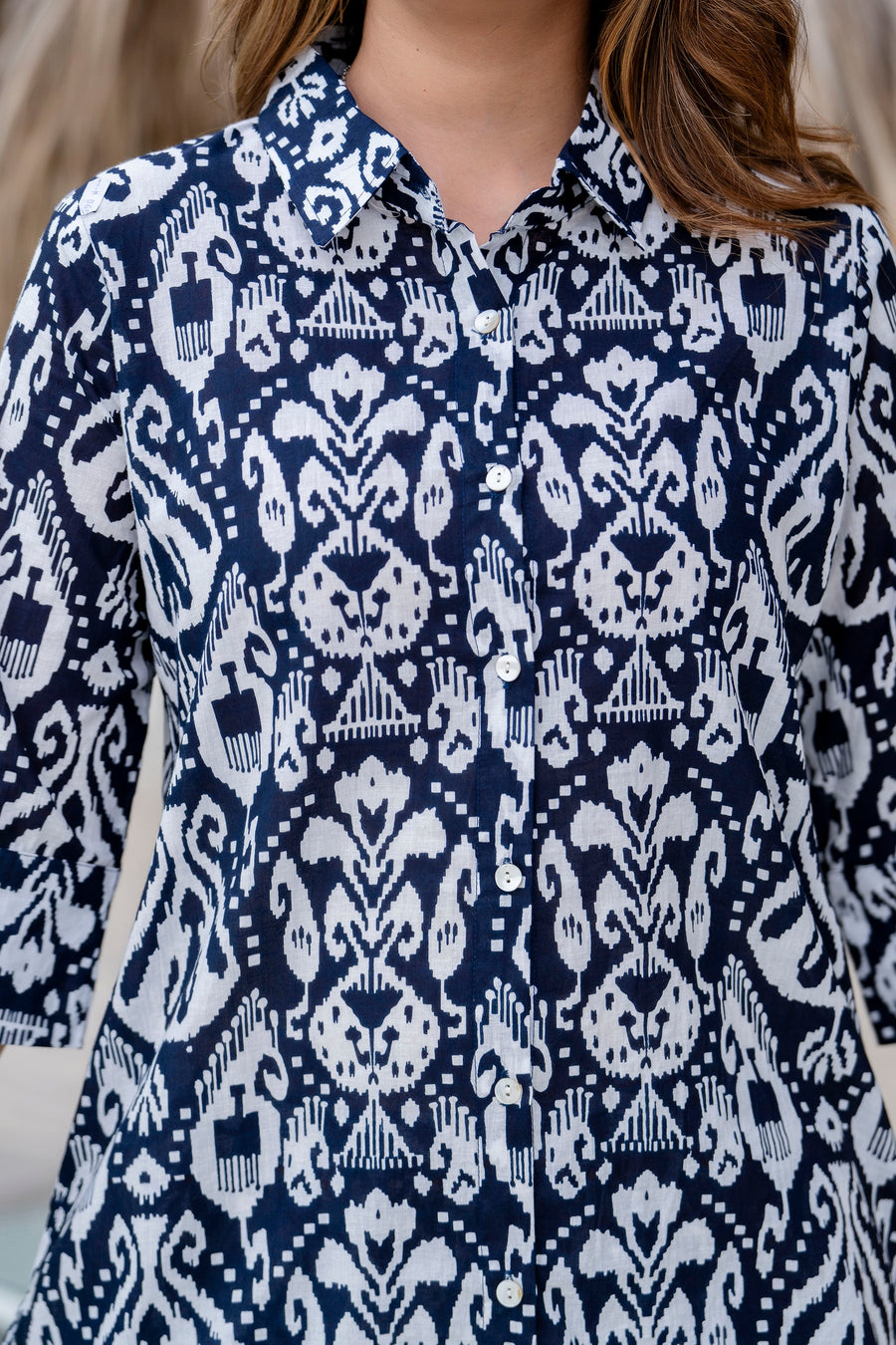 Blue Mirage Abstract Cotton Co-ord Set — image 3
