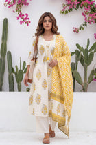 Raag Ivory Scattered Buti Cotton Suit Set