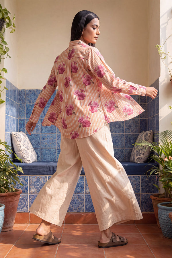 Peach Sorbet Cotton Shirt