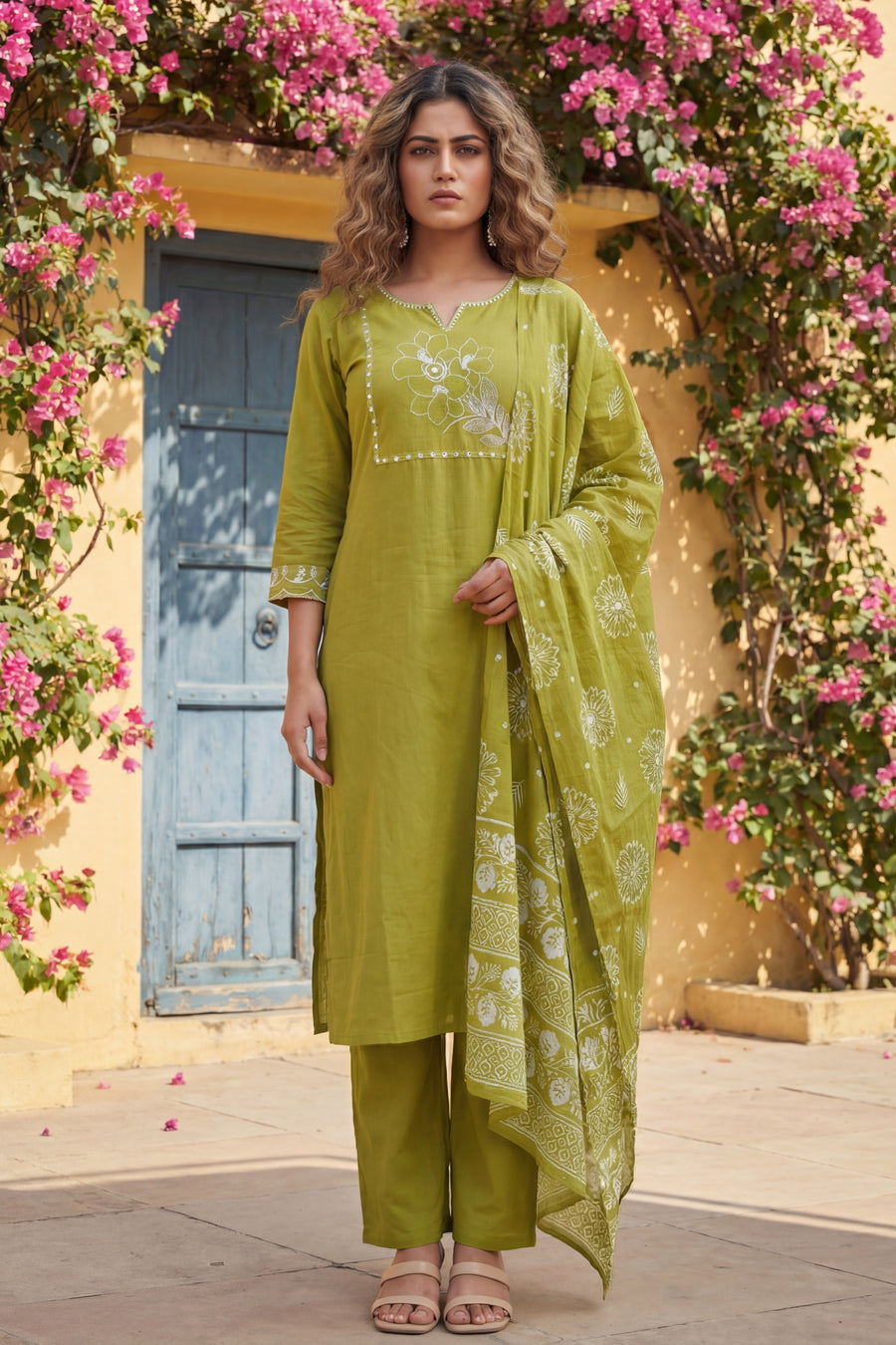 Evergreen Whisper Cotton Kurta Dupatta Set — image 10