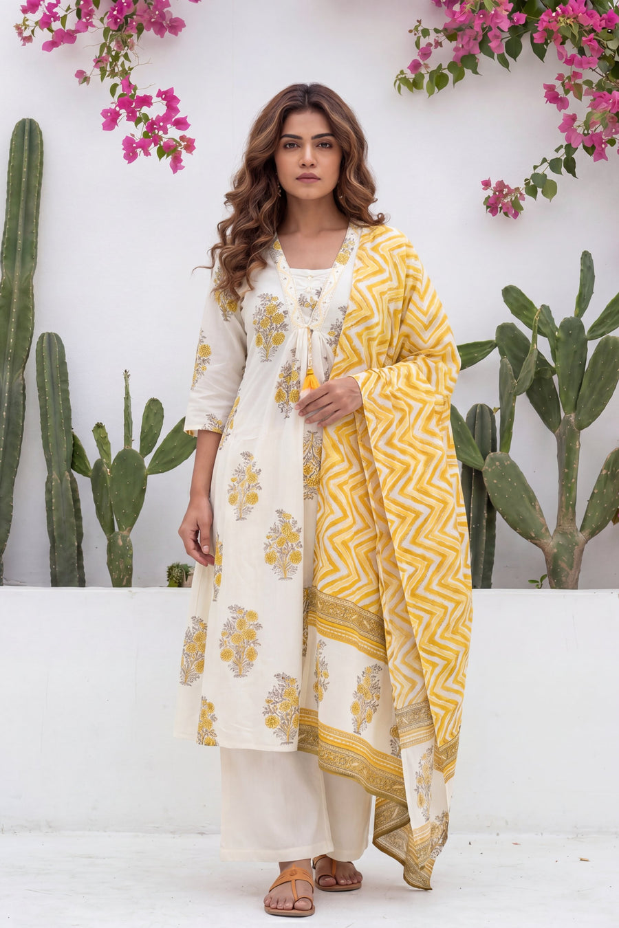 Raag Ivory Scattered Buti Cotton Suit Set — image 7