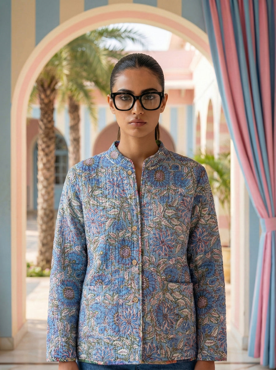 Oceantrace Cotton Reversible Quilted Jacket — image 3