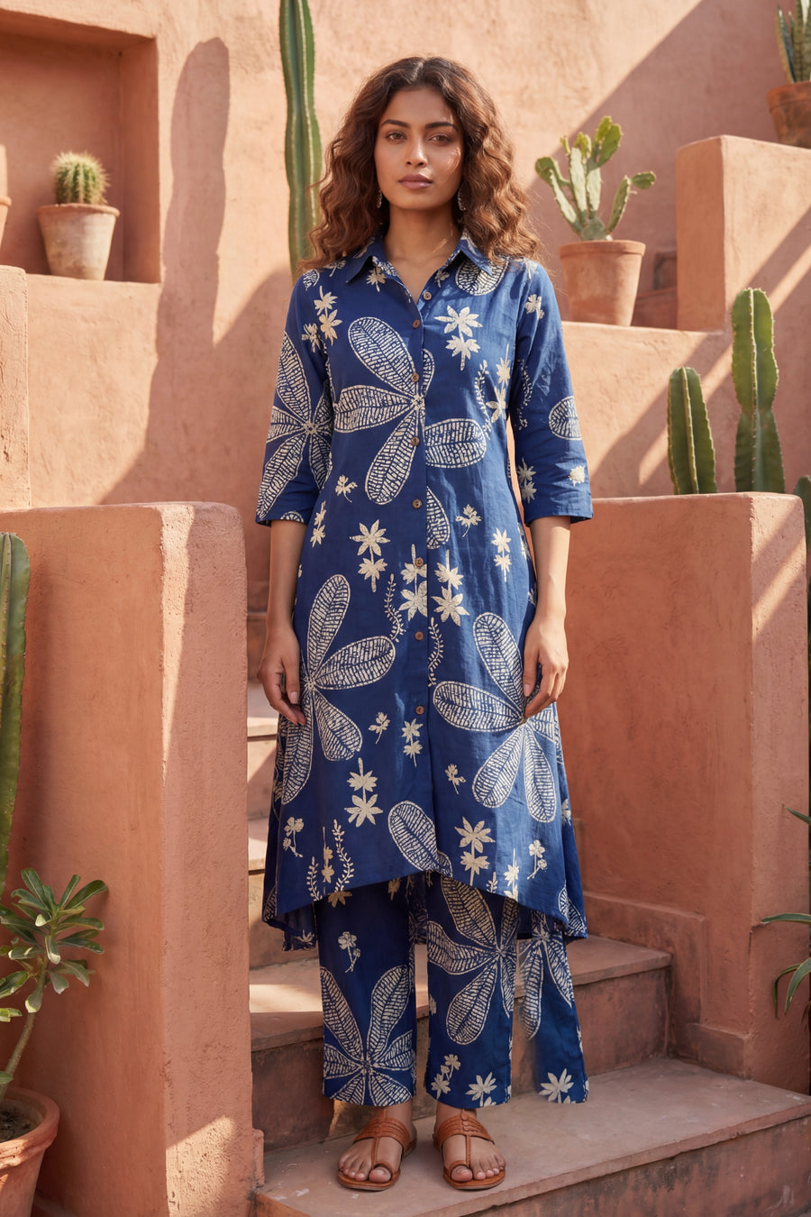 Botanical Whisper Blue Cotton Co-ord Set — image 2