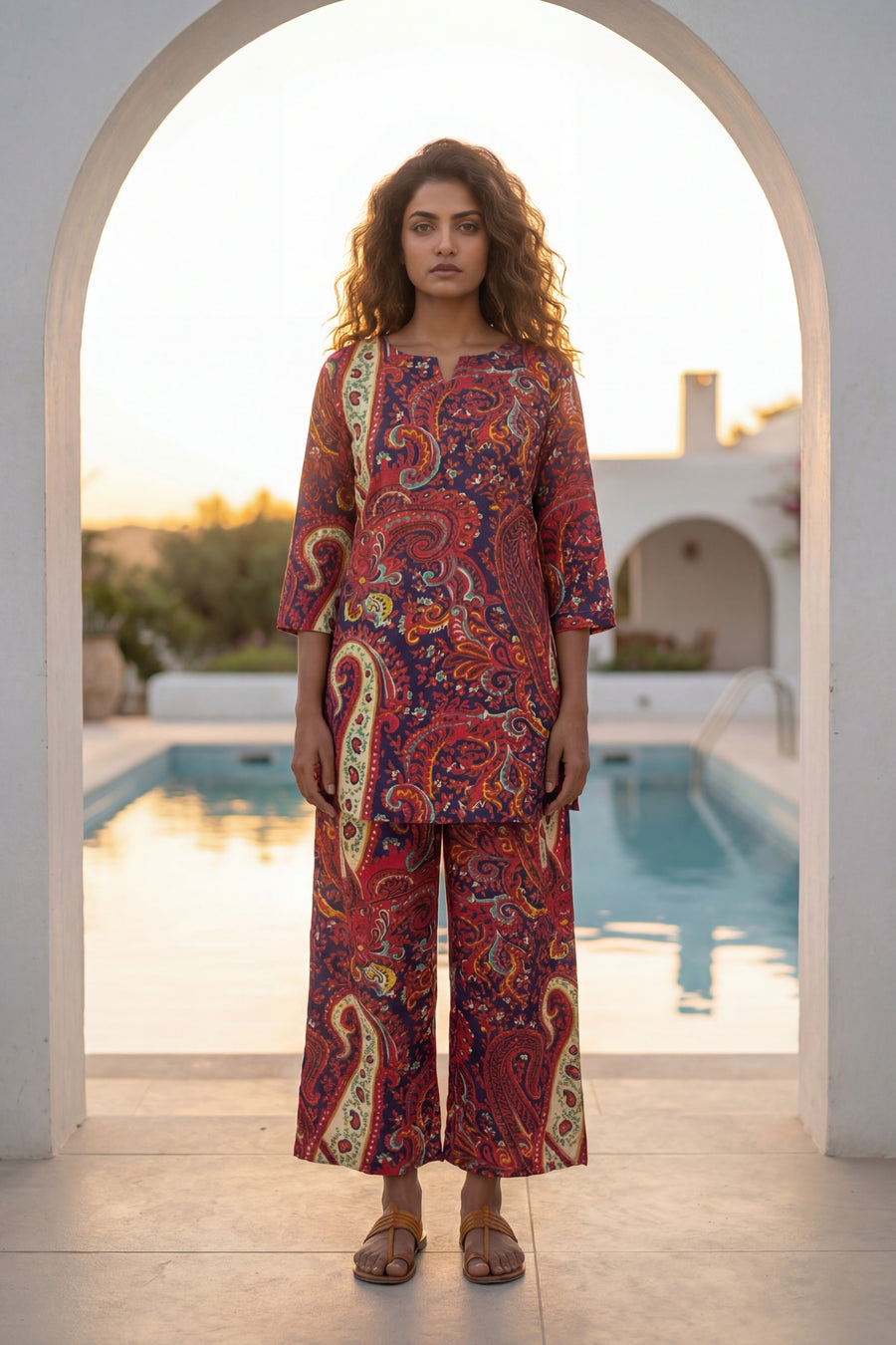 Paisley Whispers Blue Cotton Co-ord Set — image 10