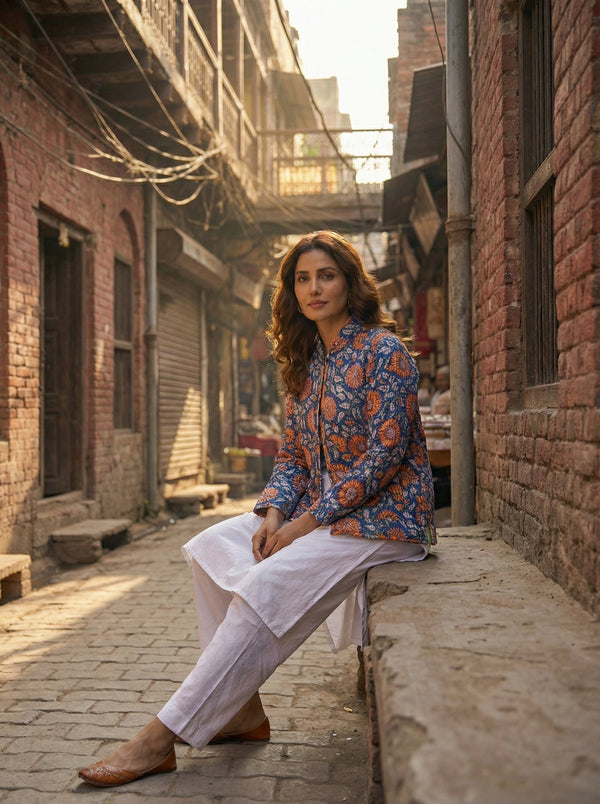 Inkflow Cotton Reversible Quilted Jacket