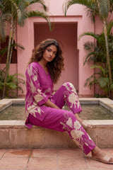 Sacred Bloom Heritage Cotton Flex Co-ord | Lotus Flower Print | Me&My