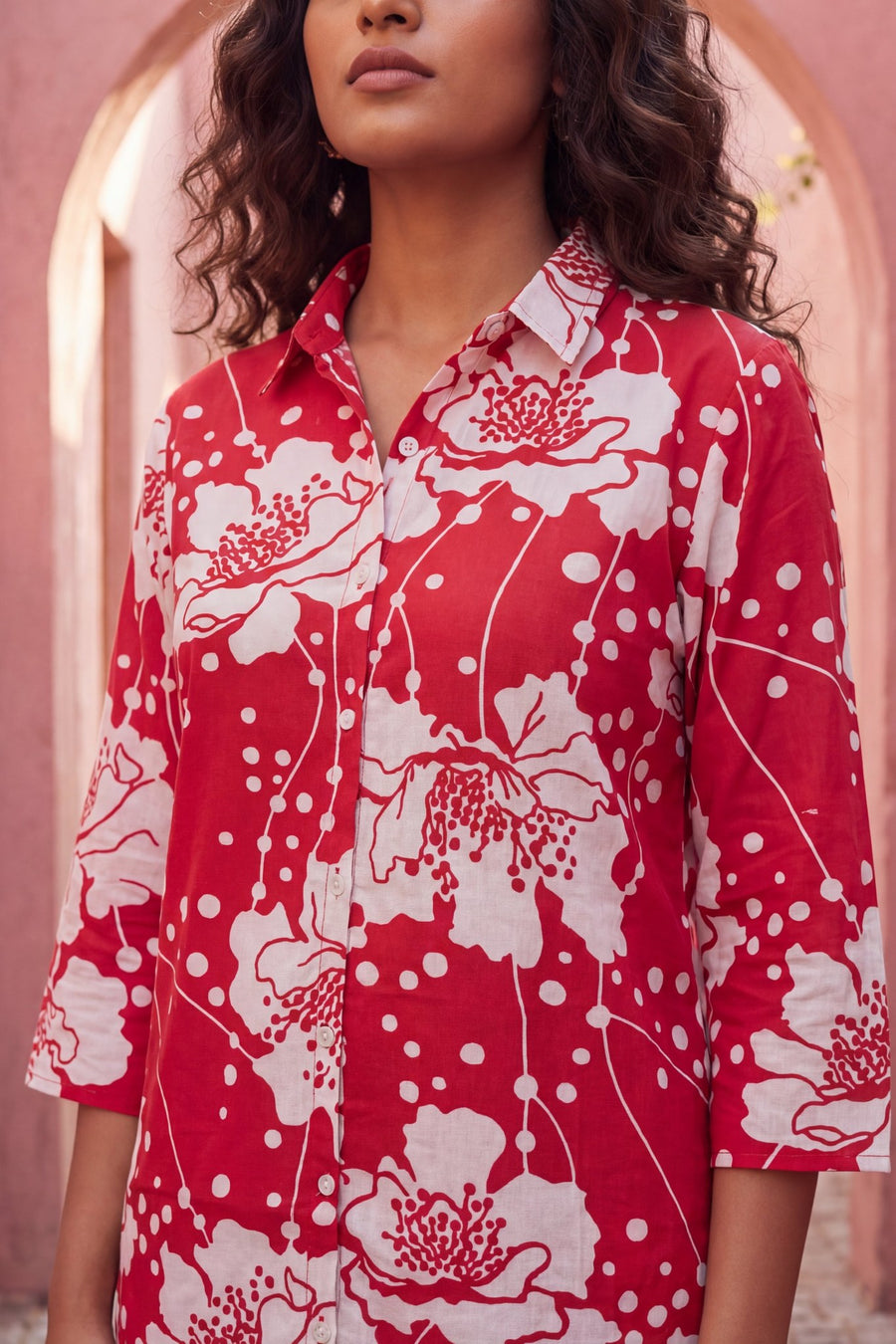 Scarlet Bloom Floral Cotton Co-ord Set — image 6