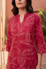 Ruby Essence Cotton Angrakha Co-ord Set - Me&My