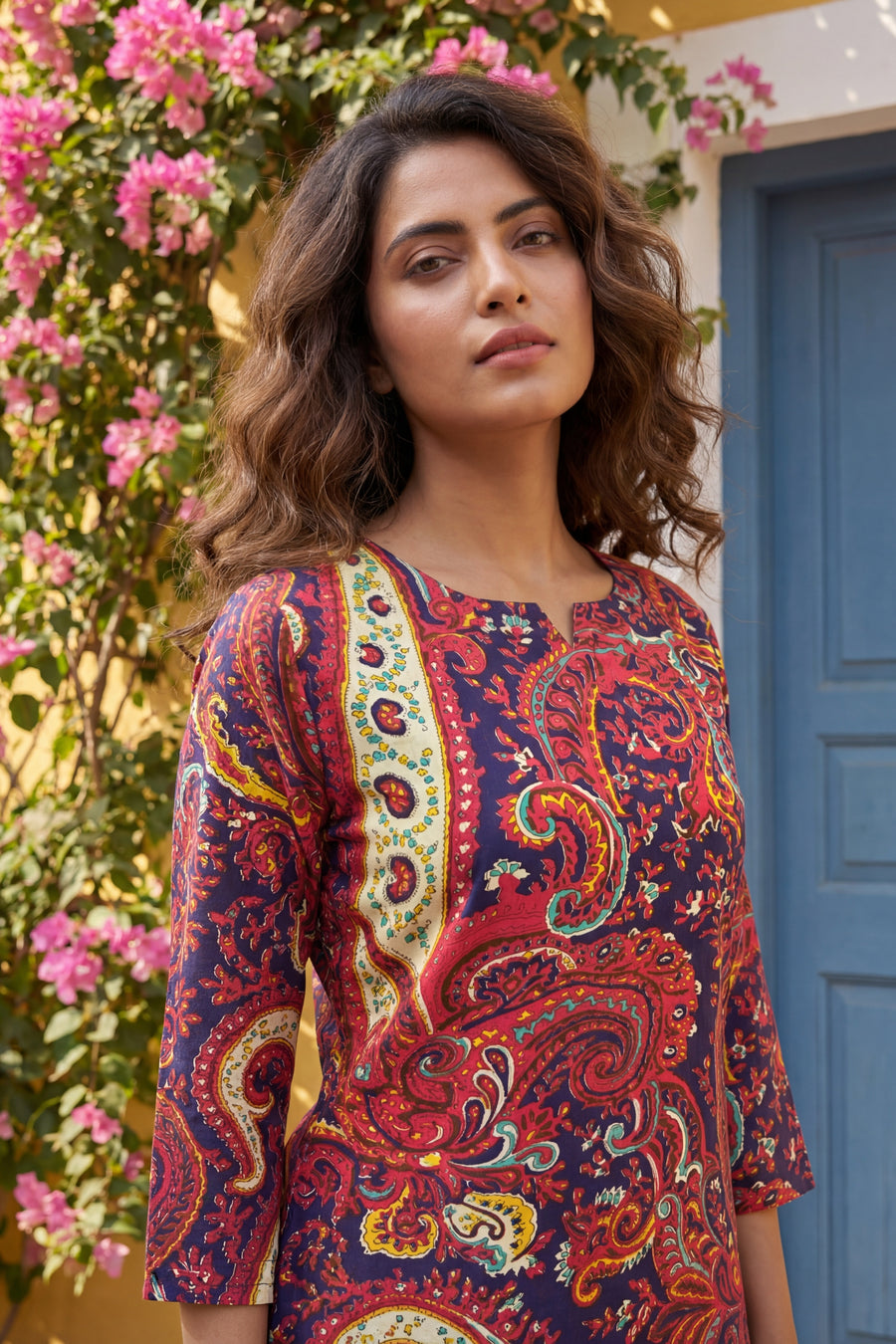 Paisley Whispers Blue Cotton Co-ord Set — image 3