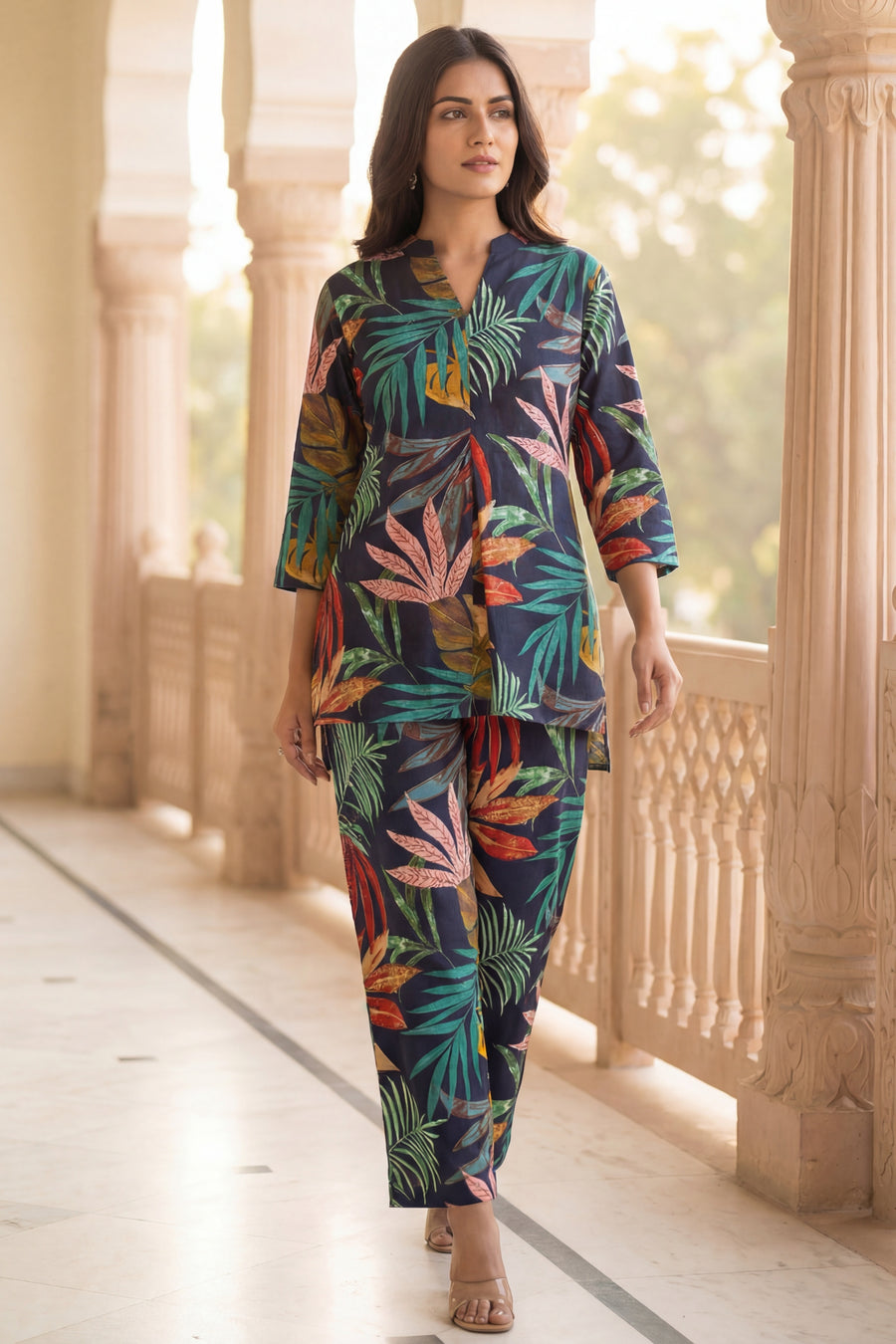 Paradise Escape Navy Cotton Co-ord Set — image 5