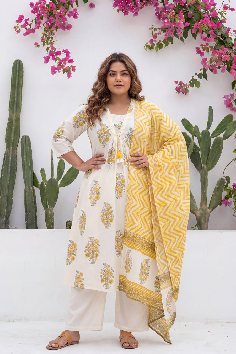 Raag Ivory Scattered Buti Cotton Suit Set — image 6