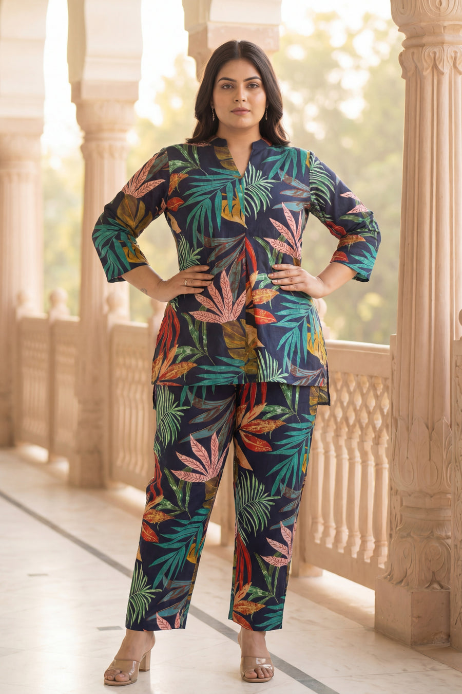 Paradise Escape Navy Cotton Co-ord Set — image 6