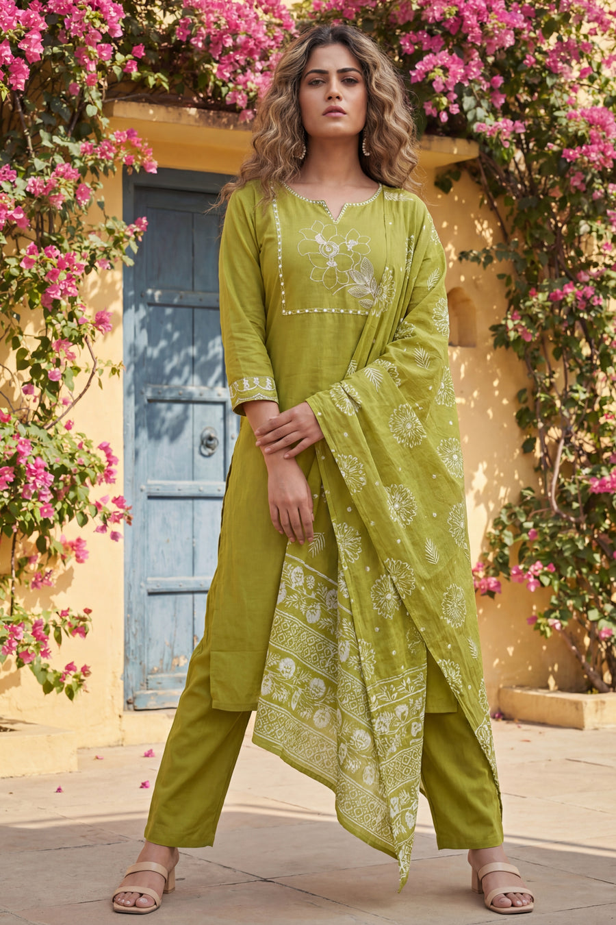 Evergreen Whisper Cotton Kurta Dupatta Set — image 6