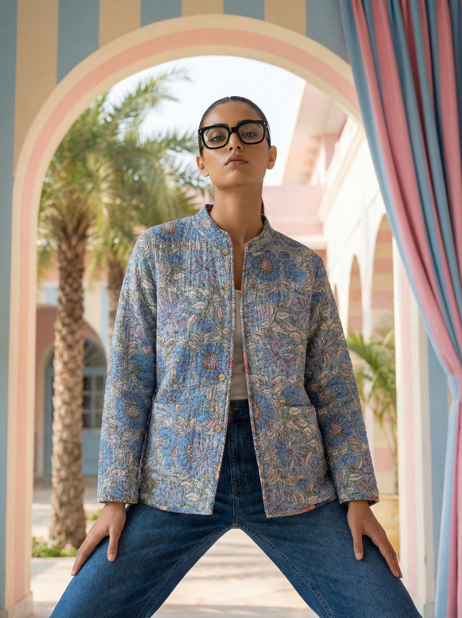 Oceantrace Cotton Reversible Quilted Jacket — image 6